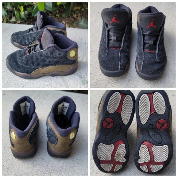 Nike Other - Nike Air Jordan 13 XIII Retro BT Olive Suede Toddler Shoes